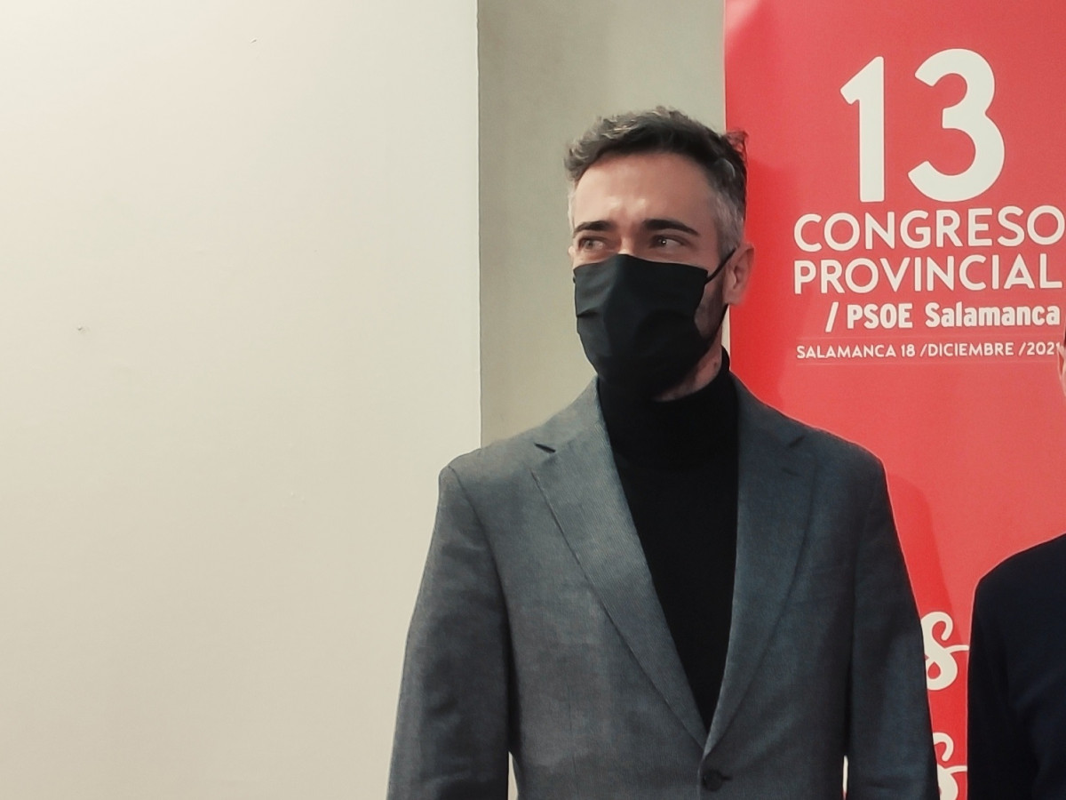 El portaveu del PSOE, Felip Sicília, al congrés provincial del PSOE de Salamanca.