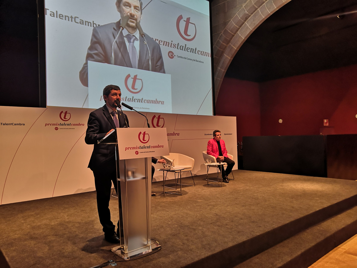 El president de la Cambra de Barcelona, Joan Canadell, i l'Economista Xavier Sala I Martin.