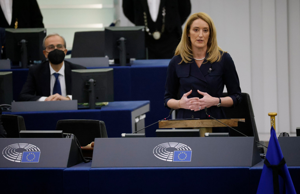 EuropaPress 4199700 17 january 2022 france strasbourg current president of the european