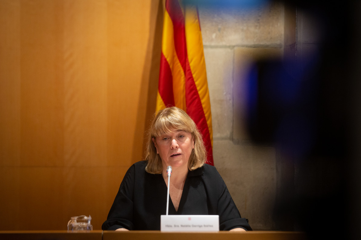 La consellera de cultura de la Generalitat, Natàlia Garriga en la sede de la Consellería de Cultura, a 12 de enero de 2022, en Barcelona.