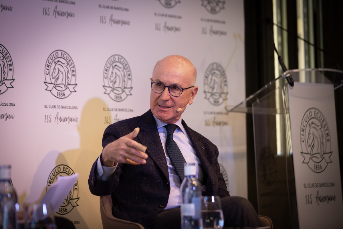 L'exlíder d'UDC, Josep Antoni Duran, participa al cicle de Cercle Eqüestre 'Agendes creuades Madrid-Barcelona', el 24 de gener de 2022, a Barcelona, Catalunya (Espanya).