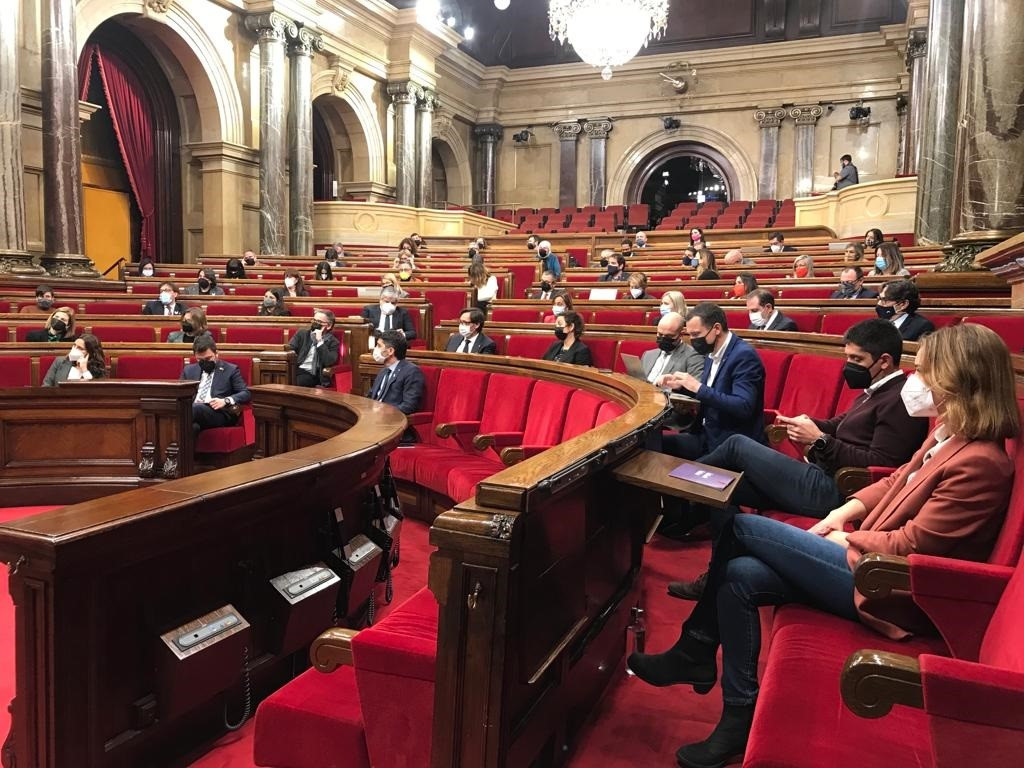 El ple del Parlament del 26 de gener del 2022, a Barcelona.