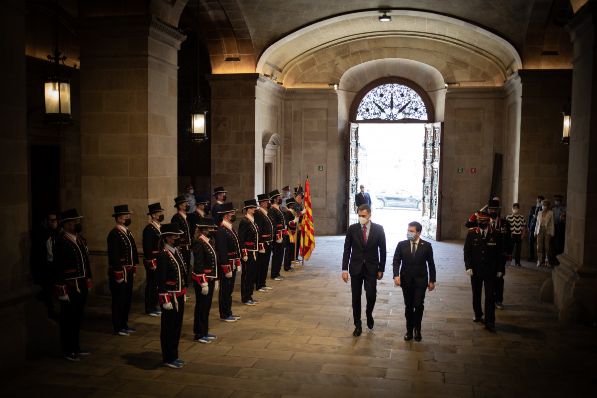 EuropaPress 3937938 president govern pedro sanchez generalitat per aragons reuneixen palau