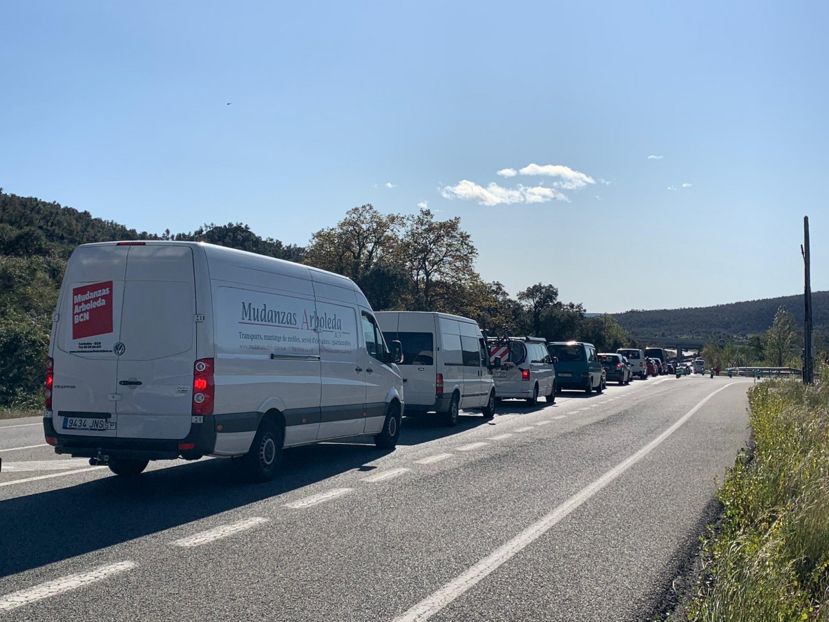 EuropaPress 2482688 retencions carretera n ii jonquera girona tall tsunami democratic