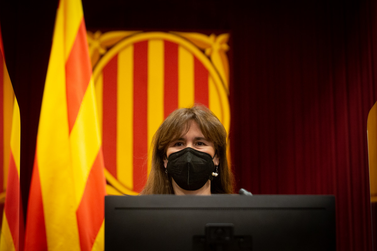 EuropaPress 4231639 presidenta parlament laura borras compareix ple febrer 2022 barcelona