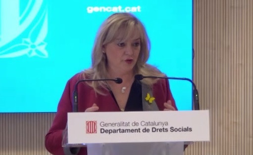 La consellera de Drets Socials de la Generalitat, Violant Cervera, aquest dijous en roda de premsa