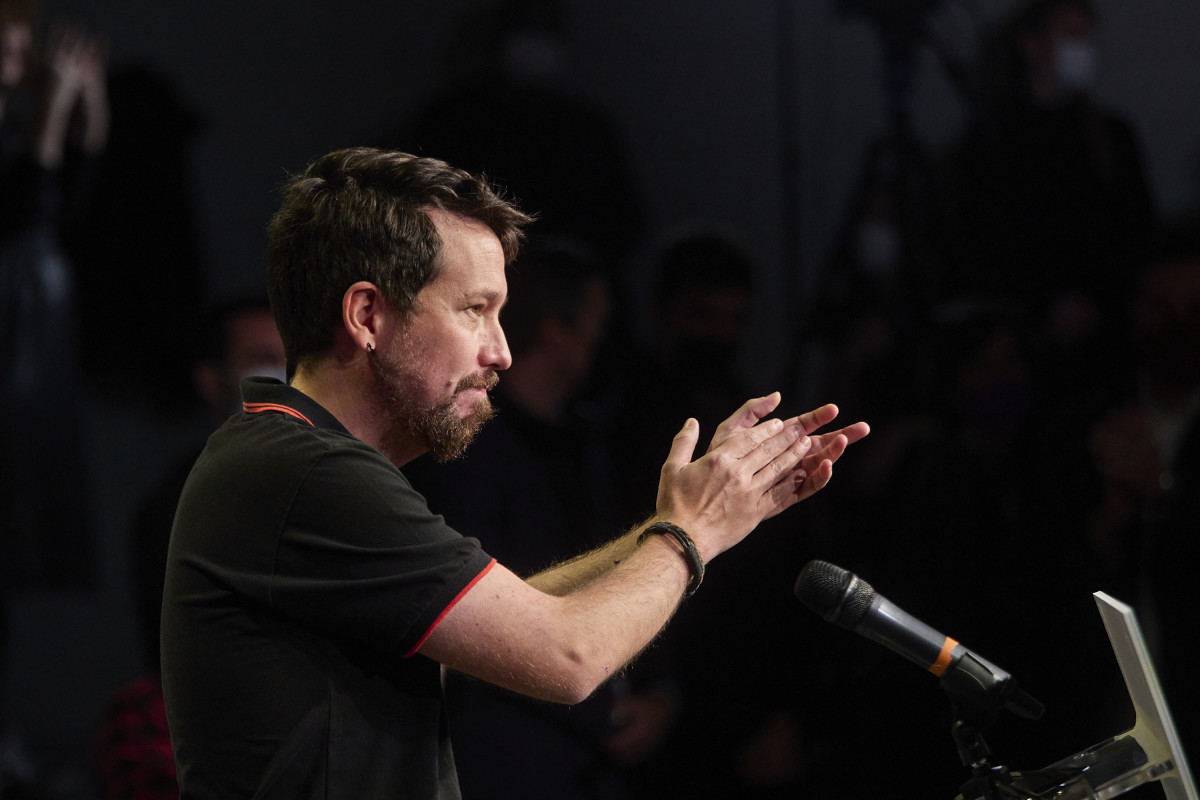 Arxiu - L'exvicepresident del Govern Pablo Iglesias, a la taula de debat 'Construir futur: reptes i aliances populars' a Casa Amèrica, a 20 de novembre de 2021, a Madrid, (Espanya).