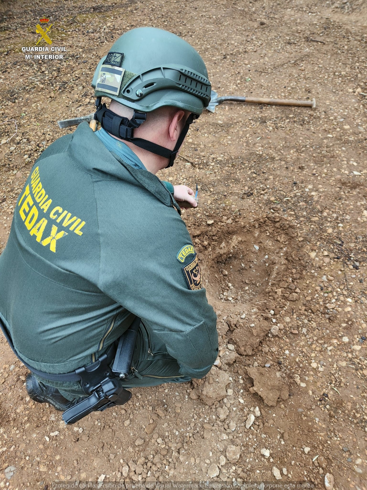 Agentes del TEDAX han certificado que la granada hallada era de la Guerra Civil
