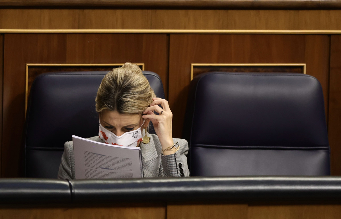 La vicepresidenta segona i ministra de Treball i Economia Social, Yolanda Díaz, en una imatge de fitxer.