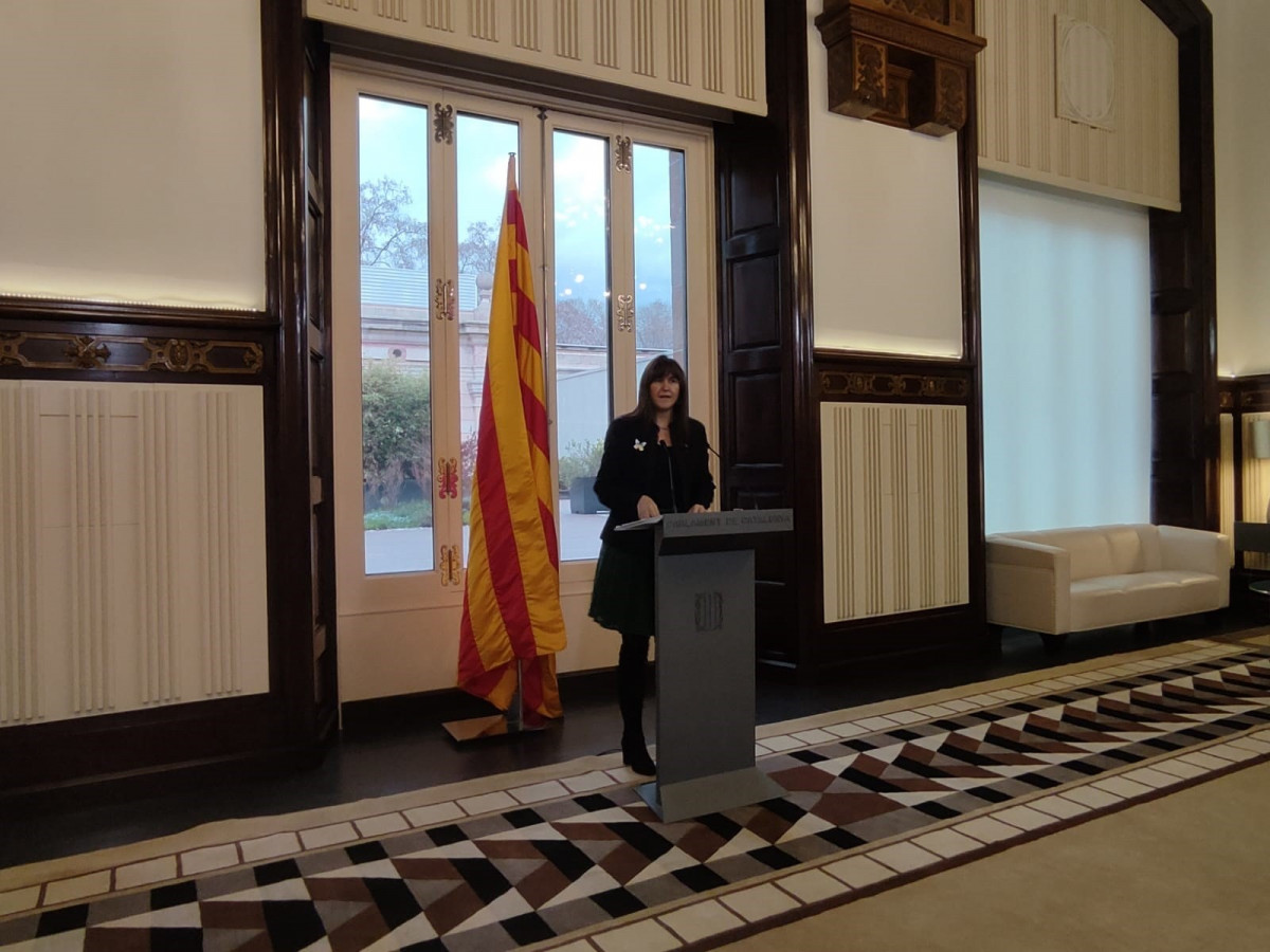 La presidenta del Parlament, Laura Borràs.