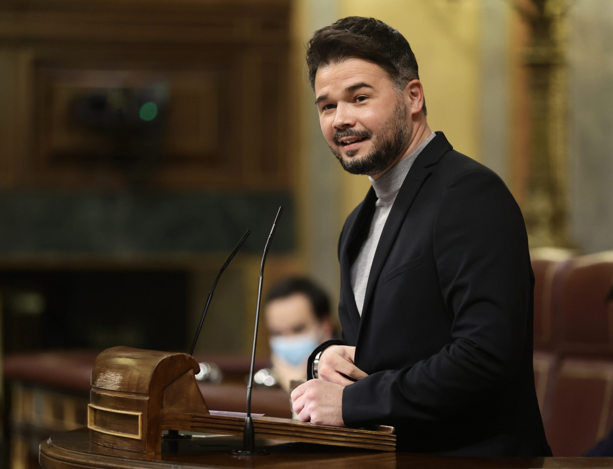 El portaveu d?ERC al Congrés, Gabriel Rufián, intervé en una sessió plenària. ARXIU.