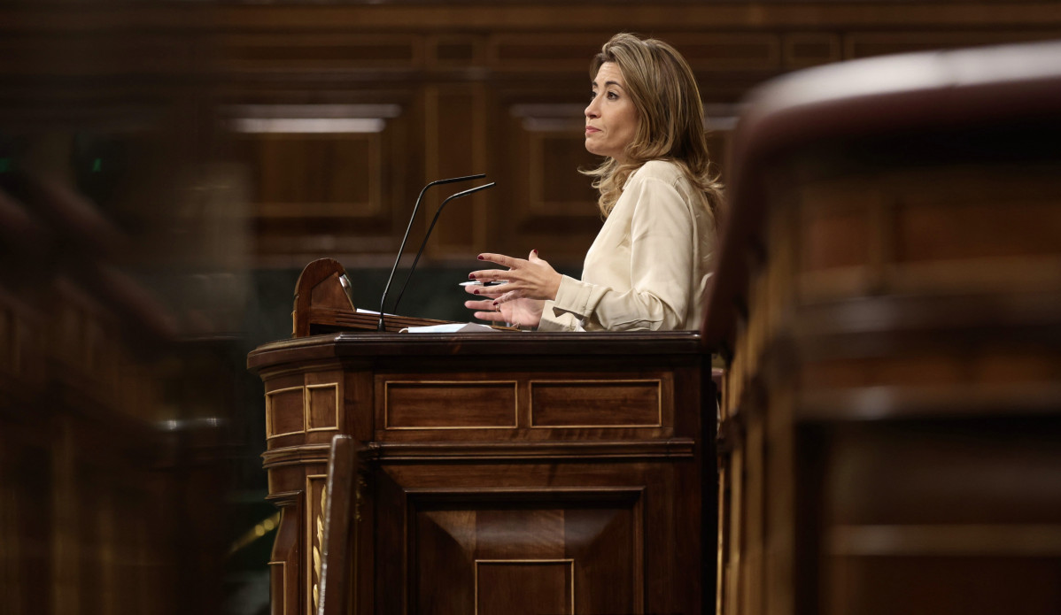 Arxiu - La ministra de Transports, Mobilitat i Agenda Urbana, Raquel Sánchez, intervé en una sessió plenària al Congrés
