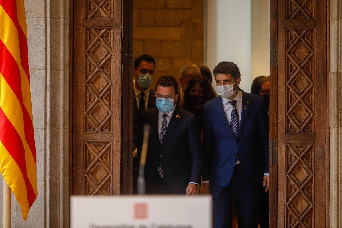 Aragonès y Puigneró en un acto reciente