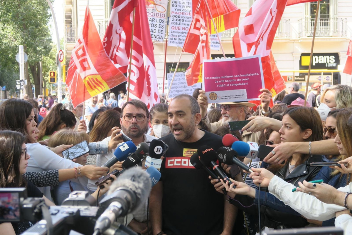El secretario general del sindicato CC.OO. Catalunya, Javier Pacheco