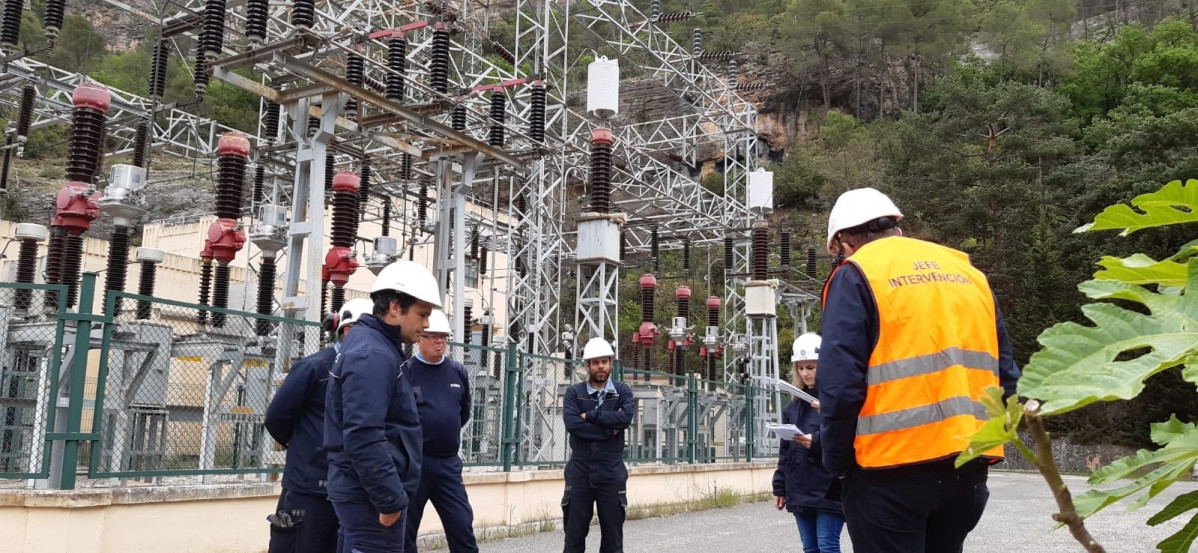 Endesa ha hecho este miércoles un simulacro de emergencia en la central de Terradets (Lleida)