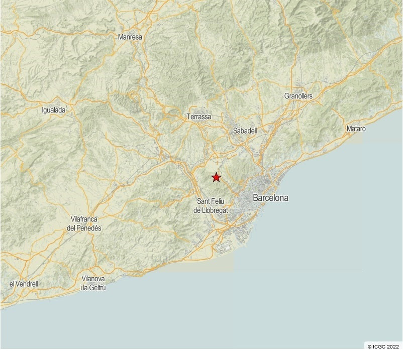 EuropaPress 4471248 zona epicentral terratrèmol magnitud 25 baix llobregat barcelona