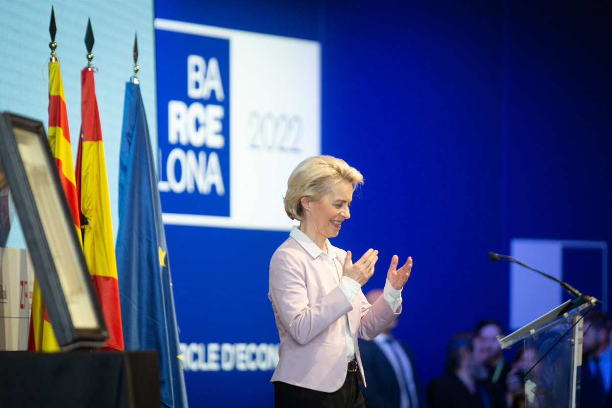 La presidenta de la Comissió Europea, Ursula von der Leyen, aquest divendres a la XXXVII Reunió Cercle d'Economia a Barcelona
