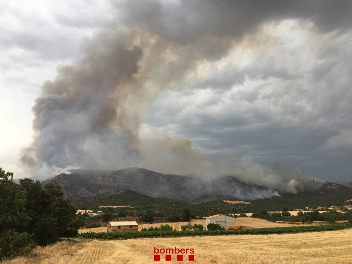Incendi a Artesa de Segre (Lleida) aquest dimecres a la tarda