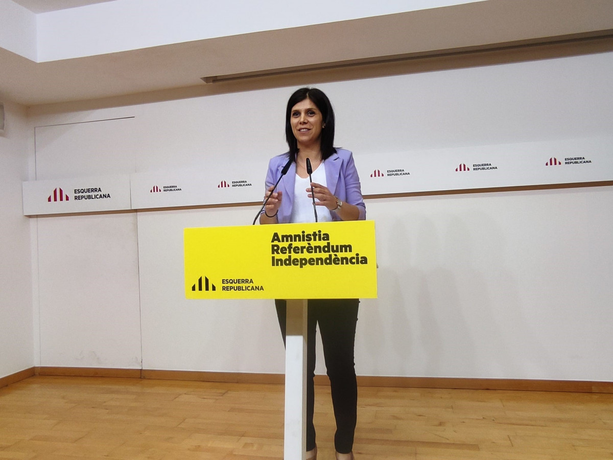 La secretària general adjunta i el portaveu d'ERC, Marta Vilalta.