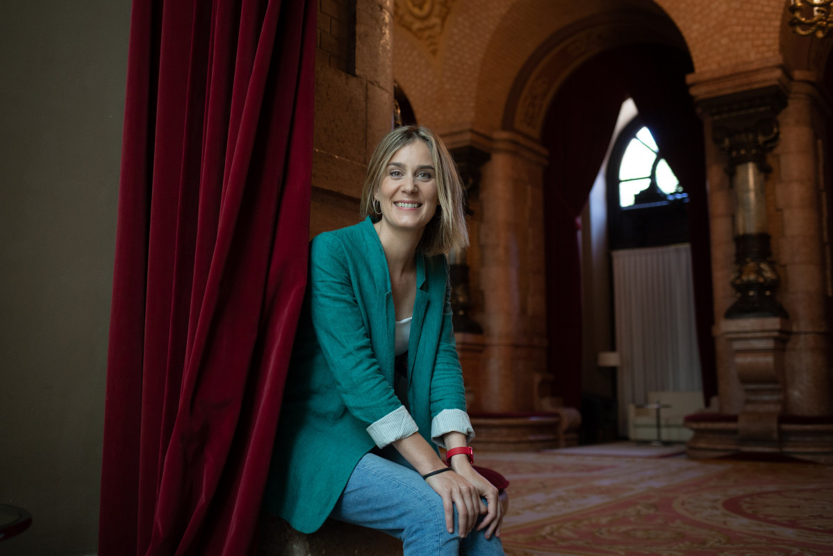 La líder dels comuns al Parlament, Jéssica Albiach, en una entrevista d'Europa Press