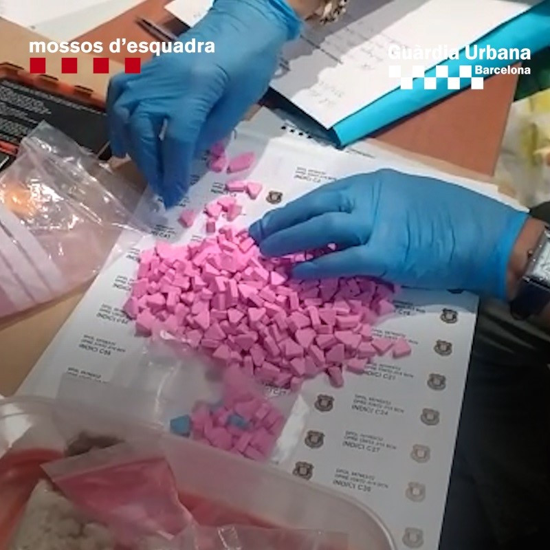 Droga sintètica incautada en el desmantellament d?un presumpte grup de traficants a Barcelona