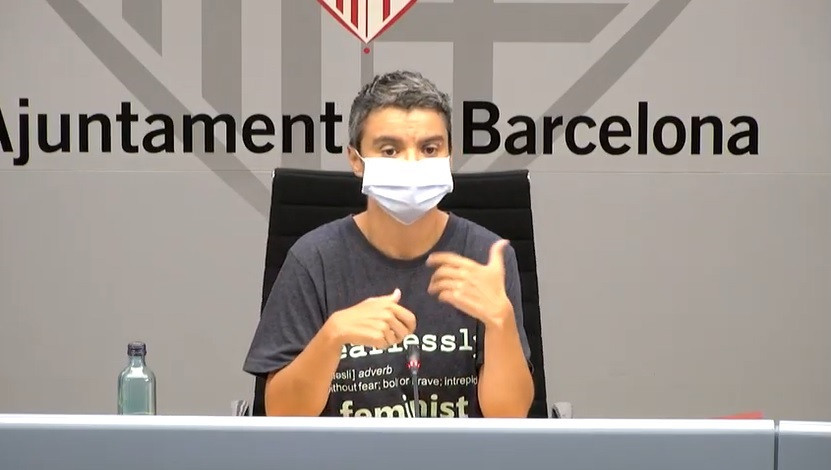 Arxiu - La regidora d'Habitatge de l'Ajuntament de Barcelona, Lucía Martín, en roda de premsa. - Arxiu