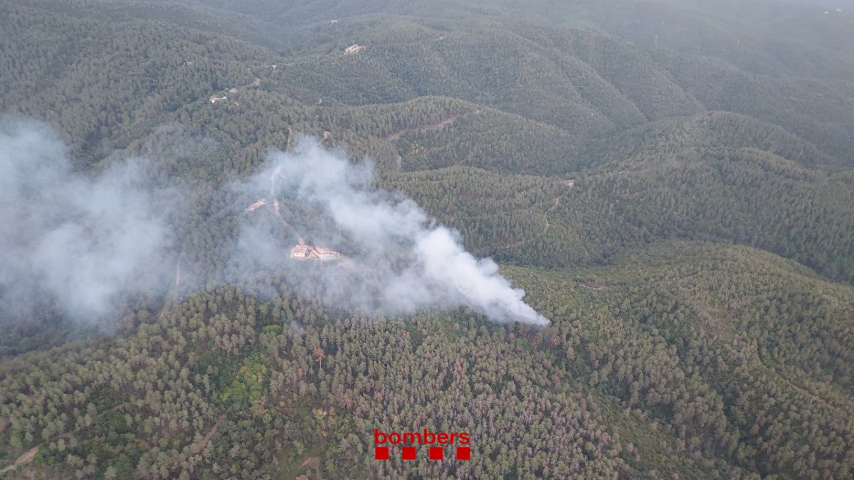 Incendi forestal a Puig d'en Batet (Girona). - Arxiu