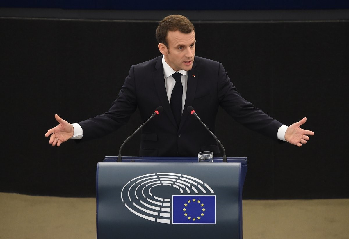 Emmanuel Macron al ple d'Estrasburg