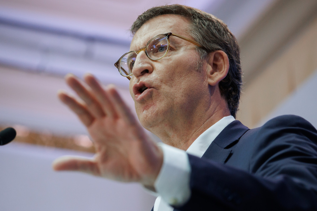El president del PP, Alberto Núñez Feijóo, inaugura el curs 'Enfortir Europa amb una alternativa per a la majoria', el 13 de juliol de 2022, a San Lorenzo de El Escorial, Madrid (Espanya).