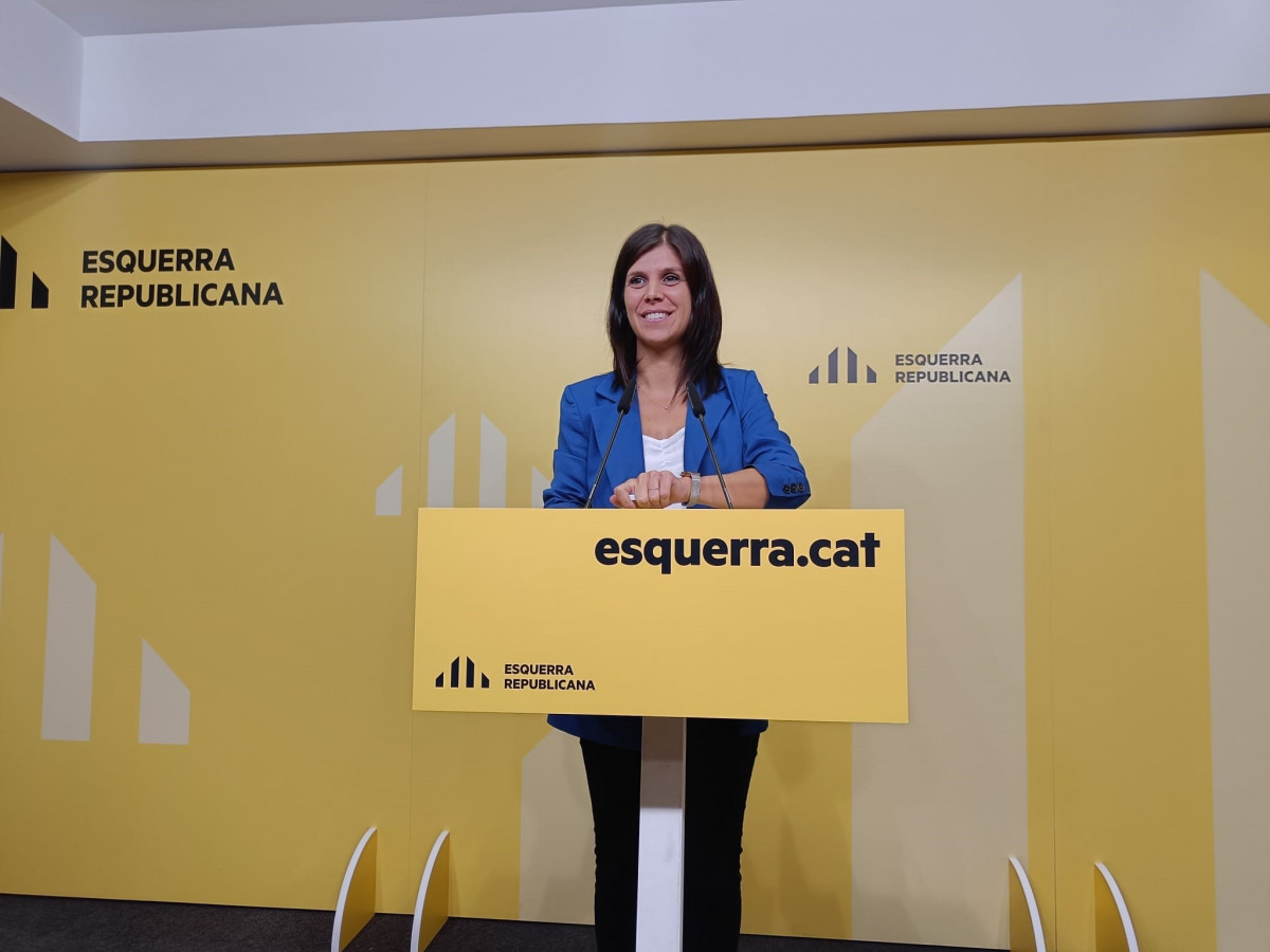 La secretària general adjunta i el portaveu d'ERC, Marta Vilalta.