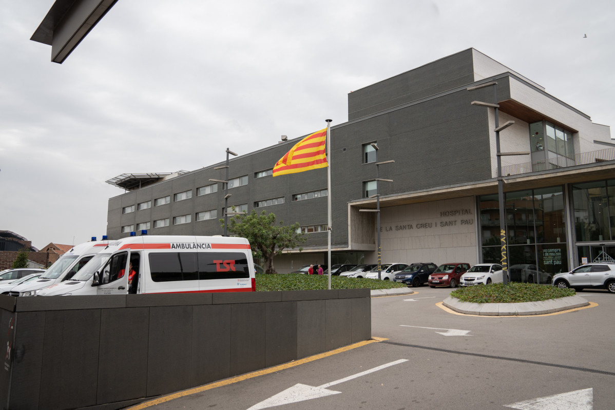 Exterior de l'hospital aquesta setmana durant l'estada de Pujol