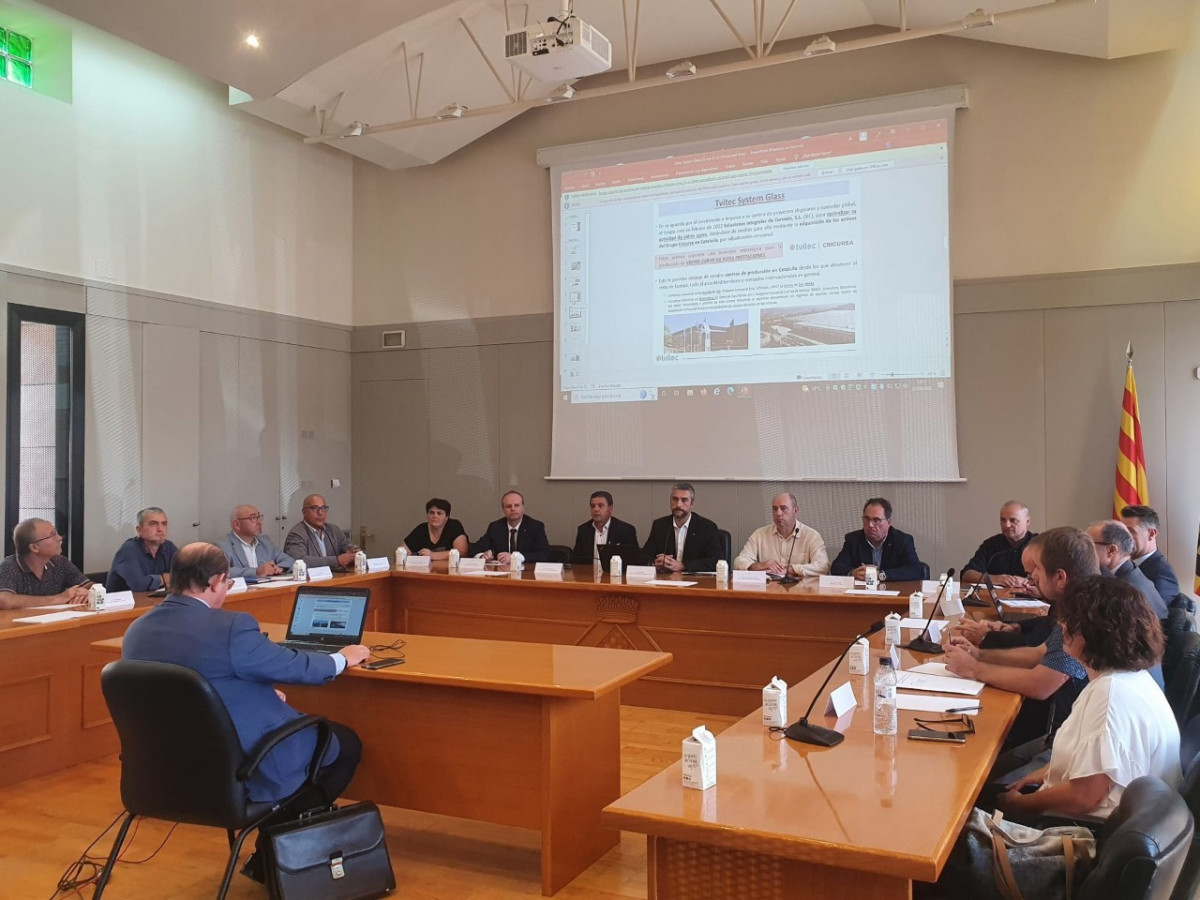 El delegat de la Generalitat a Lleida, Bernat Solé, a la reunió de la taula per a l'ocupació i reindustrialització de la Noguera