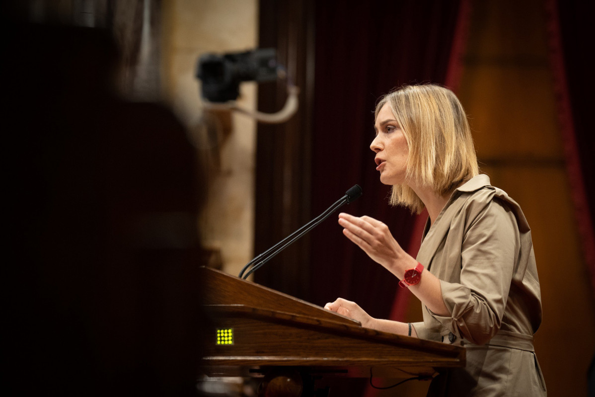 La líder dels comuns al Parlament, Jéssica Albiach, intervé al Debat de Política General.