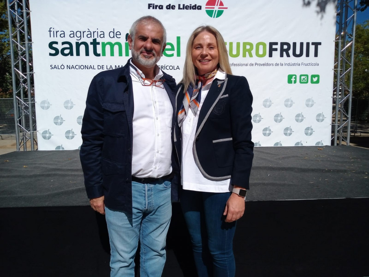 El líder de Cs a Catalunya, Carlos Carrizosa, i la portaveu de Cs a l'Ajuntament de Lleida, Maria Burrel