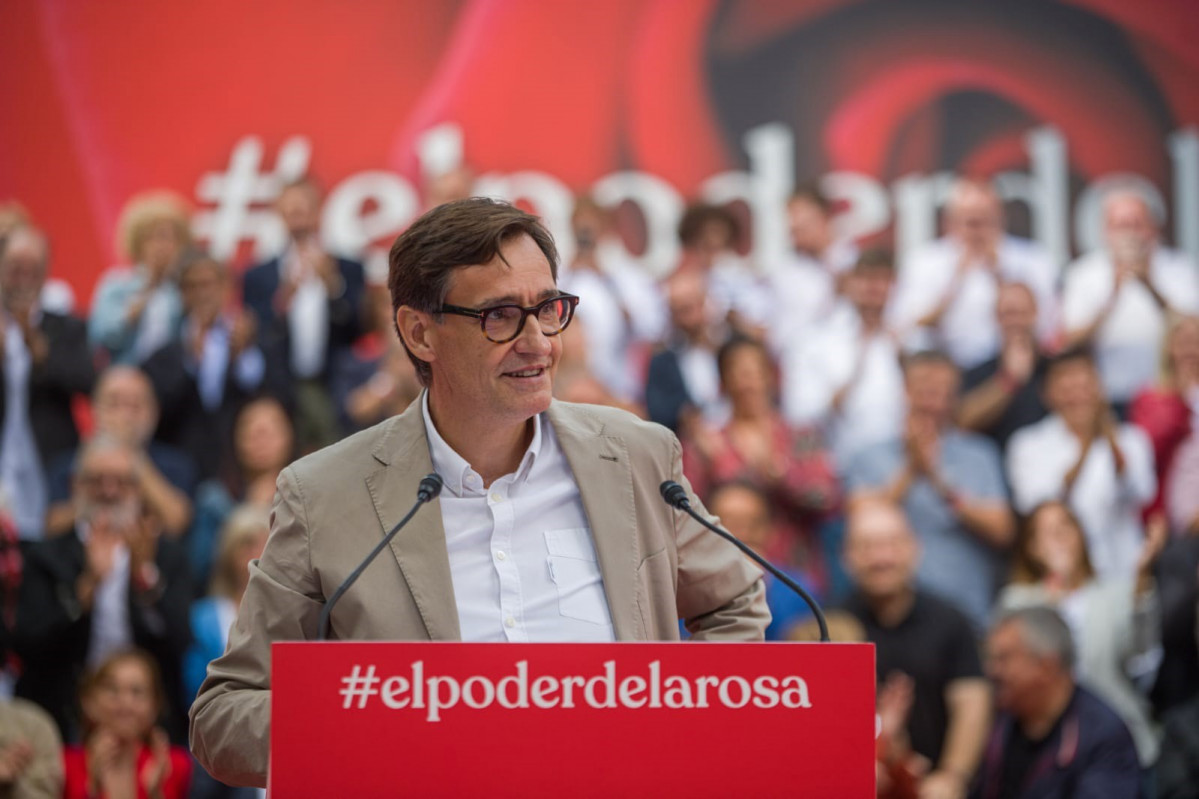 El primer secretari del PSC, Salvador Illa, a la Festa de la Rosa del 2022.