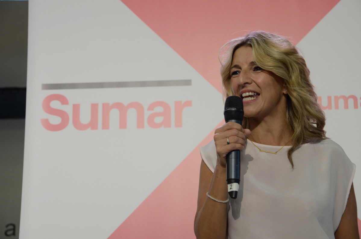Yolanda Díaz presenta Sumar a Sabadell (Barcelona).