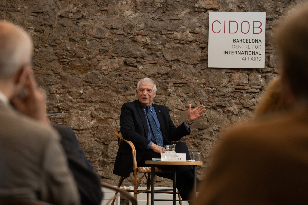 L'alt representant de la Unió Europea per a la Política Exterior, Josep Borrell, en una xerrada al CIDOB