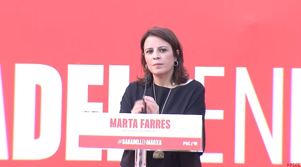 La vicesecretària general del PSOE, Adriana Lastra, a Sabadell (Barcelona)