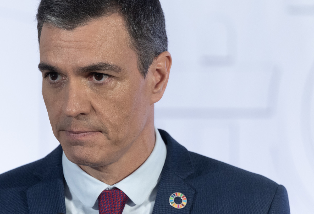 El president del Govern, Pedro Sánchez, a la roda de premsa