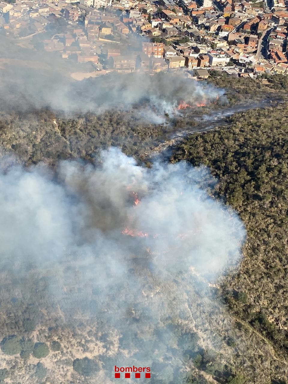 Incendi forestal a Sant Vicenç dels Horts