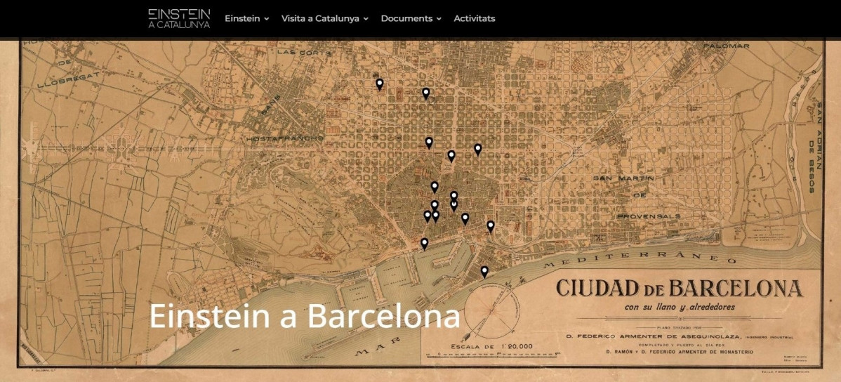 EuropaPress 5003377 mapa interactiu llocs visiti albert einstein barcelona