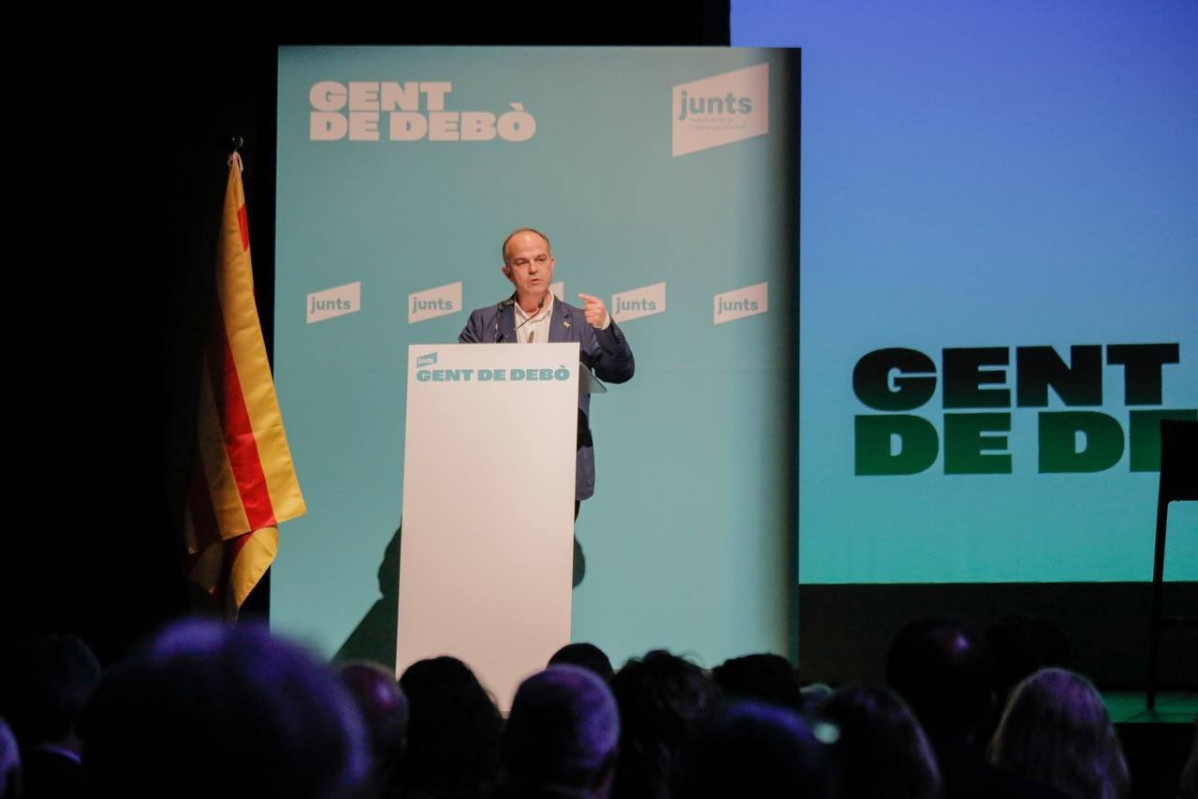 El secretari general de Junts, Jordi Turull, durant la seva intervenció a les jornades municipalistes de Junts a les comarques de la Catalunya central, celebrades a Sallent (Barcelona).
