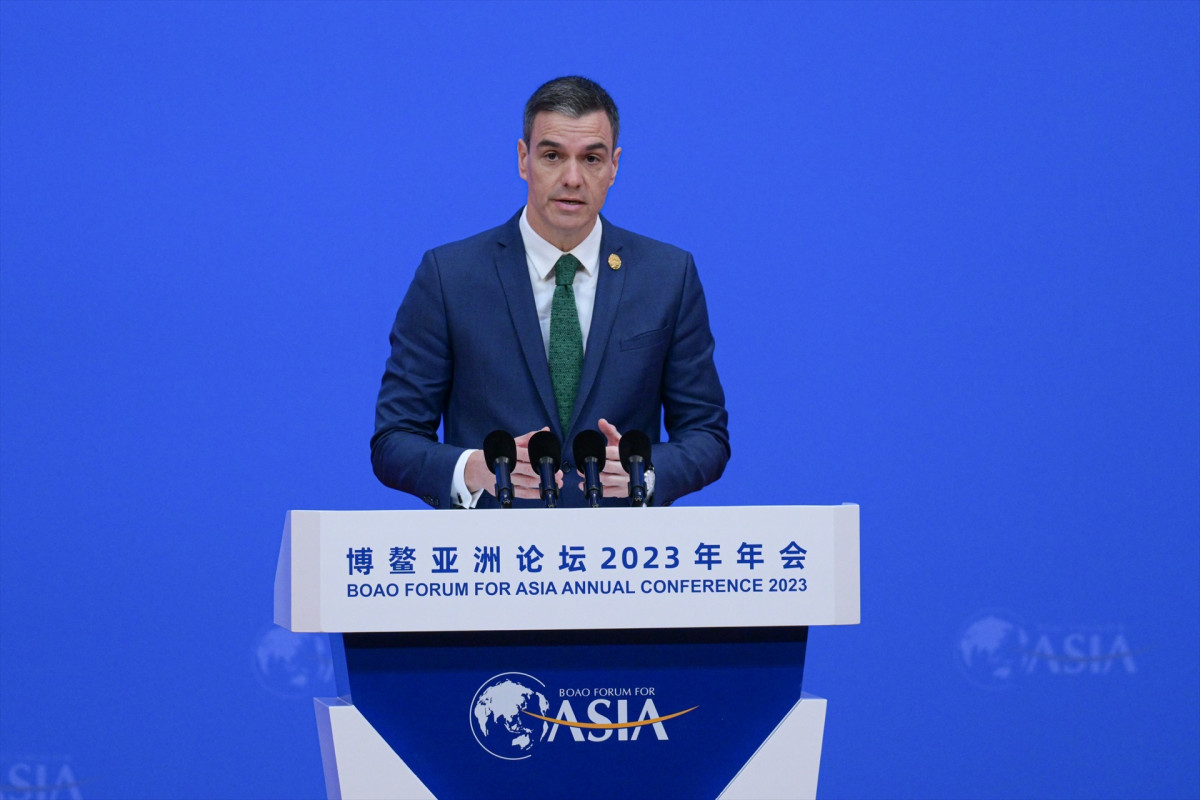 EuropaPress 5090171 boao march 30 2023 espanyol prime ministre pedro sanchez delivers speech