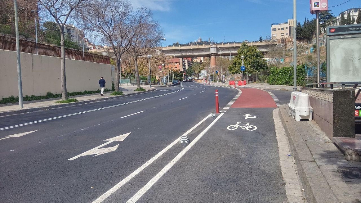 EuropaPress 5094185 nou tram carril bici avinguda vallcarca barcelona