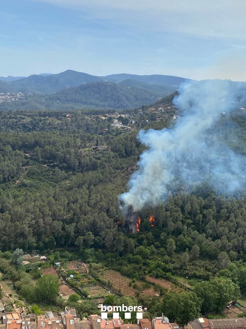 Incendi forestal a la Palma de Cervelló (Barcelona).