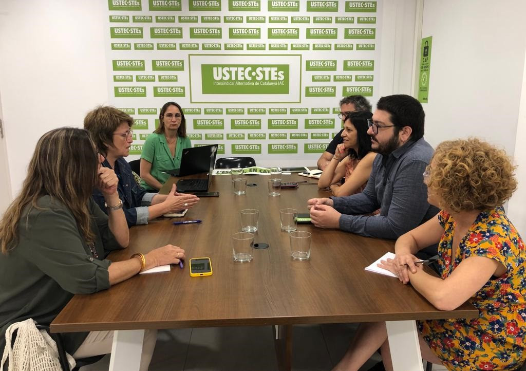 Reunió entre Simó i el seu equip i el sindicat Ustec·Stes