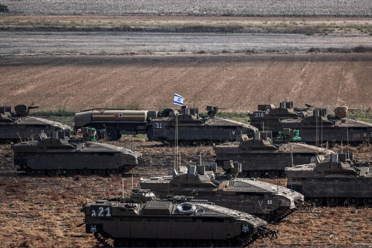 EuropaPress 5504816 14 Octubre 2023 israel zikim israeli tanks and soldiers are seen at