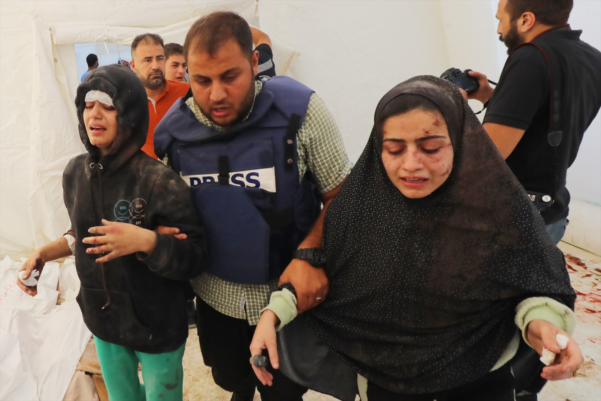 EuropaPress 5533017 Octubre 26 2023 donar el balah gaza strip palestinian territory relatives of