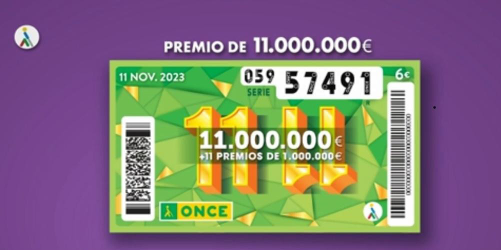 Nu00famer premiat a l'Extra 11 de l'11 de l'ONCE 2023