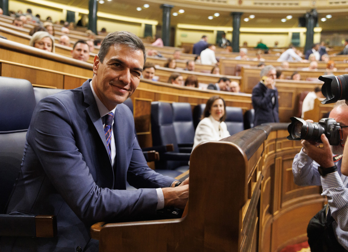 Arxiu - El president del Govern en funcions, Pedro Sánchez, en un peno del Congrés